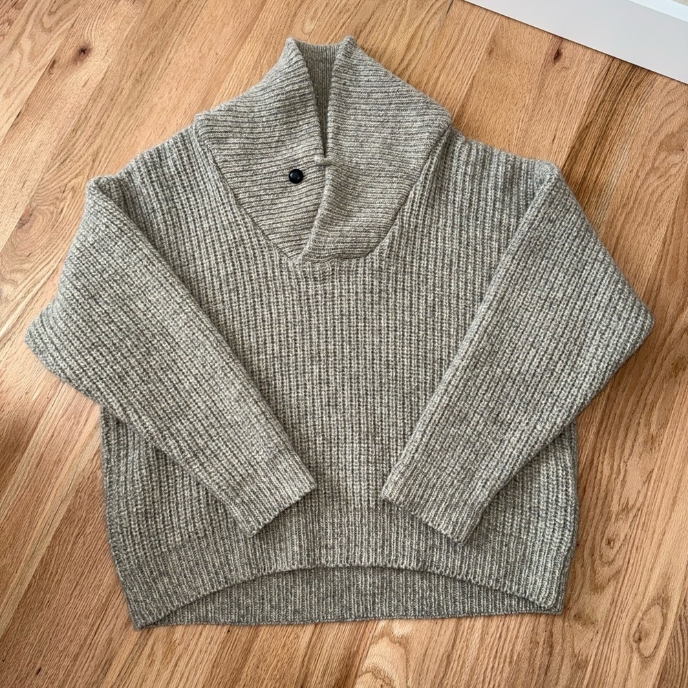 Eddie Bauer Wool Vintage Knit Sweater Oatmeal Men’s Large
